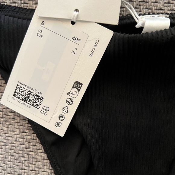 COS Black Ribbed Bikini Set - Picture 3 of 3